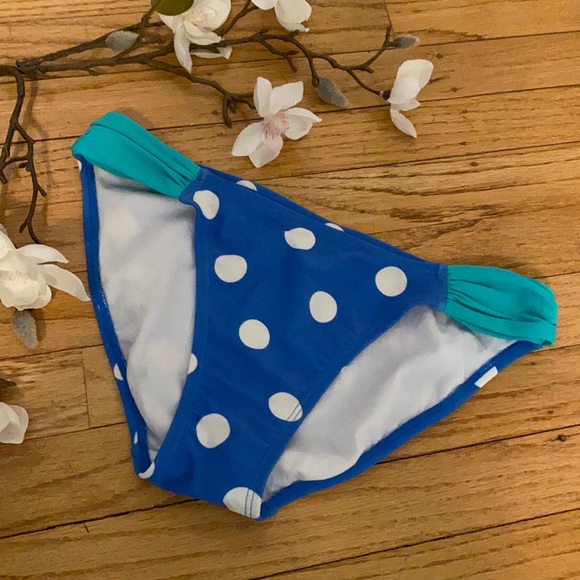 Swim Blue White Polka Dot Bikini Bottoms S Poshmark